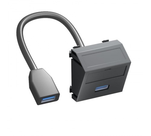 Мультимедийная рамка USB 3.0 A-A Modul45 (черный) (MTS-U3A F SWGR1)  6104937  OBO Bettermann