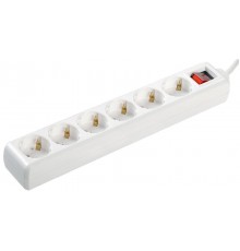 Удлинитель  У06К-выкл. 6 мест 2Р+PЕ/3метра 3х1мм2  16А/250   WYP10-16-06-03-ZK-N  IEK