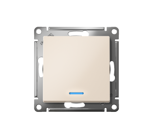 AtlasDesign Бежевый Выключатель 1-клавишный с подсветкой, сх.1а, 10АХ, механизм, быстрозажимные клеммы  ATN000213S  SE