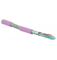 SFTP4-C6A-S23-IN-LSZH-PK-500 (500 м) Кабель витая пара, экранированная (S/FTP), категория 6a, 4 пары (23 AWG), розовый  445103  Hyperline