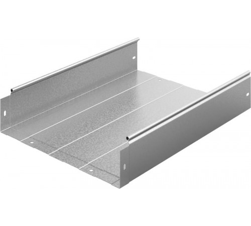 Металлический лоток неперфорированный 400х100х3000, толщ. 1,0 мм, гор. цинк, 313410  ЛНМЗТ-400х100х3000-1,0-ГЦ   Ostec