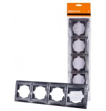 Рамка 4-х постовая горизонтальная старинное серебро "Лама"  SQ1815-0682  TDM