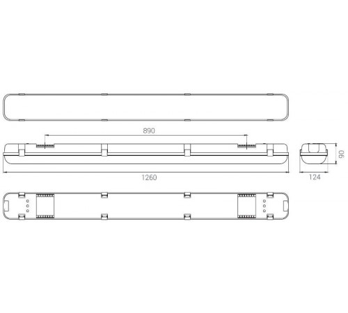 Светильник светодиодный  LPO/LSP 38Вт 4000K 5100Лм IP65 Аварийный  DLPO38-O-4K-A  Diora