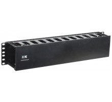 19" пластиковый каб. органайзер с крышкой, 2U, чер  CO05-2PC  ITK