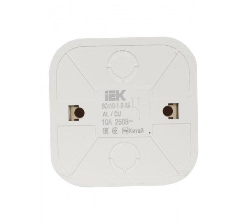 ВСп10-1-0-ХБ Выключ. 1-кл. проход. о/у 10А GLORY белый  EVH12-K01-10  IEK