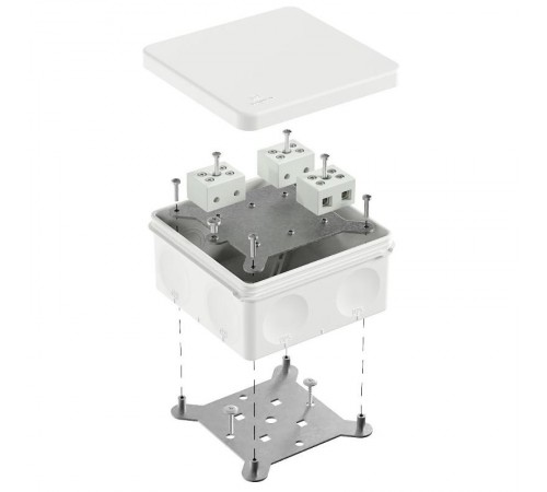 Коробка огнестойкая для о/п двухкомпонентная 60-0300-FR10.0-6 Е15-Е120 RAL9003 100х100х50 (14 шт/уп)  60-0300-9003-FR10.0-6  Промрукав