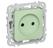 FLITE Розетка без заземления со шторками быстрозажимные клеммы 10А РСш01-1-ФлФ фисташковый  FI-R13-10-1-K93  IEK