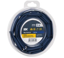 Трубка термоусадочная ТТУ нг-LS 6/3 синяя (2м/упак) IEK  UDR12-006-003-002-K07-T  IEK