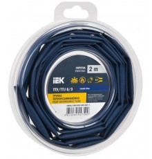 Трубка термоусадочная ТТУ нг-LS 6/3 синяя (2м/упак) IEK  UDR12-006-003-002-K07-T  IEK