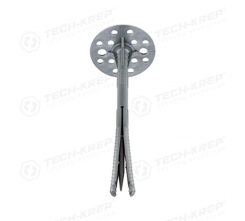 Дюбель для теплоизоляции с пласт. гвоздём (IZO) 10х180 (500 шт) - накл. ( 8,24 кг)  124888  Tech-KREP