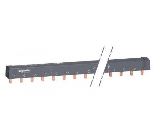 Шинка гребенчатая 4П (NL1L2L3...) 24 мод. 18мм 100А разрезаемая A9XPH424  Schneider Electric