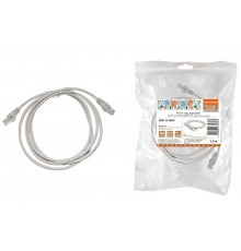 Патч-корд народный U/UTP Cat 5e 4PR 24AWG PVC, литой 1,5 м, серый  SQ0115-0003  TDM