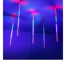 Светодиодная гирлянда ARD-ICEFALL-CLASSIC-D12-500-5PCS-CLEAR-72LED-LIVE RGB (230V, 6W)  026051  Arlight