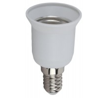 Переходник E14-E27, пластик, белый  Б0043743  ЭРА