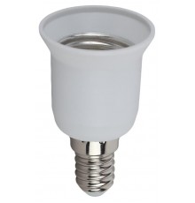 Переходник E14-E27, пластик, белый  Б0043743  ЭРА