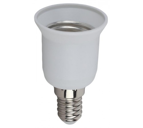 Переходник E14-E27, пластик, белый  Б0043743  ЭРА