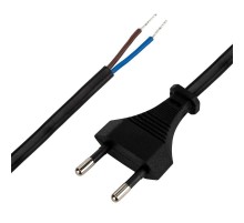 Сетевой шнур 2х0,75 кв.мм, 1,8 м черный  11-1142  REXANT