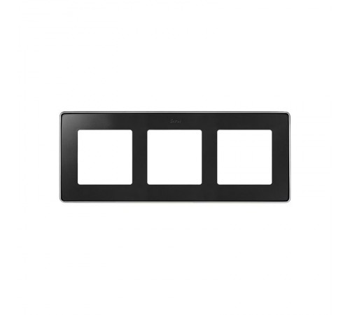 Simon 82 Рамка декоративная, 3 поста, Select, S82 Detail, графит-хром  8201630-241  Simon
