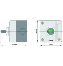 Кнопочный пост NPH1-1007,1НО (R)  587073  CHINT