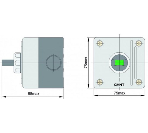 Кнопочный пост NPH1-1007,1НО (R)  587073  CHINT