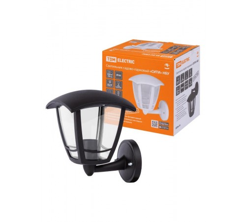 Светильник садово-парковый "СИТИ" НБУ 07-60-001 У1 4-х гранник настенный вверх черный  SQ0330-1301  TDM