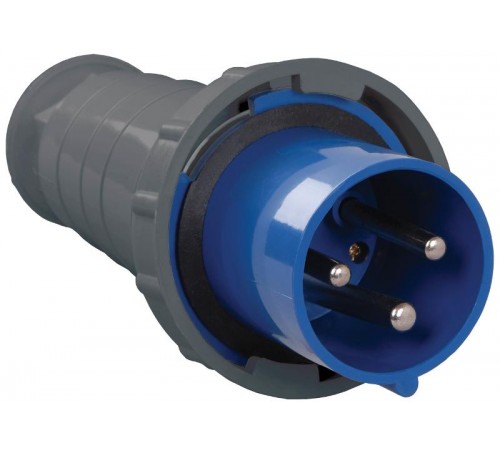 Вилка 033 2Р+РЕ 63А 220В IP54  PSR01-063-3  IEK