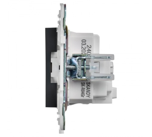 SKANDY Розетка с з/к/ш 16А SK-R04T титан  SK-R14-16-K48  IEK