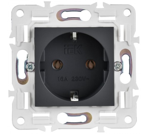 SKANDY Розетка с з/к без з/ш 16А SK-R05T титан  SK-R11-16-K48  IEK