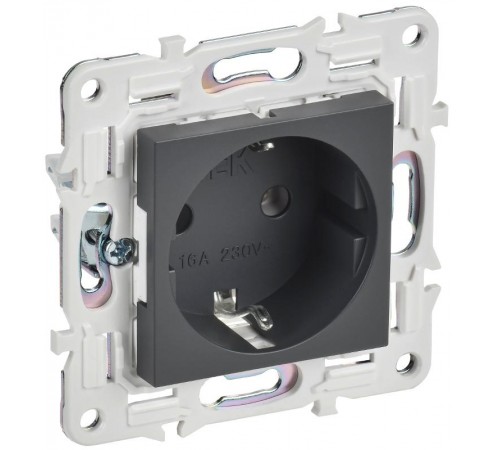 SKANDY Розетка с з/к без з/ш 16А SK-R05T титан  SK-R11-16-K48  IEK