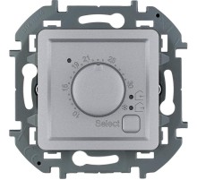 Inspiria Алюминий Термостат для тёплых полов с внешним датчиком без рамки  673812  Legrand