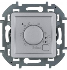 Inspiria Алюминий Термостат для тёплых полов с внешним датчиком без рамки  673812  Legrand