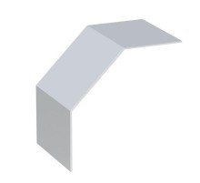 Крышка на угол 90 градусов вертикальный внешний лестничный усиленная 100x400 мм (2 мм) EKF  kvoltp90100400-2  EKF