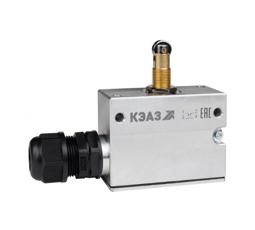 Микропереключатель МП-1305м/01 (толкатель-ролик-продольное расположение-винт-фронт гайками)   347479  КЭАЗ