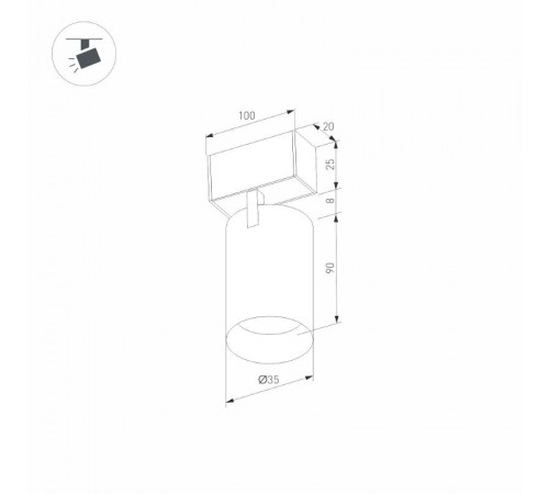 Светильник MAG-SPOT-25-R90-9W Warm3000 (BK, 30 deg, 24V, DALI) (ARL, IP20 Металл, 5 лет) 046310  Arlight