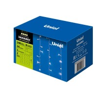 Занавес светодиодный   ULD-C2030-240/DTA WARM WHITE IP20   3х2м, 240 диодов, теплый белый свет. шнур прозр.  UL-00003680  Uniel