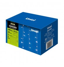 Занавес светодиодный   ULD-C2030-240/DTA WARM WHITE IP20   3х2м, 240 диодов, теплый белый свет. шнур прозр.  UL-00003680  Uniel