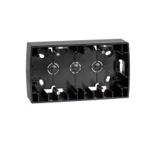 Simon 82 Монтажная коробка для накладного монтажа, 2 поста, 158х89х27мм, S82, S82N, графит  82760-38  Simon