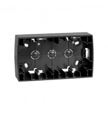 Simon 82 Монтажная коробка для накладного монтажа, 2 поста, 158х89х27мм, S82, S82N, графит  82760-38  Simon