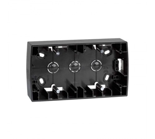 Simon 82 Монтажная коробка для накладного монтажа, 2 поста, 158х89х27мм, S82, S82N, графит  82760-38  Simon