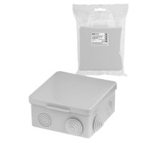 Распаячная коробка ОП для прямого монтажа 100х100х55 мм, крышка, IP54, 8 вх. инд. штрихкод  SQ1401-7513  TDM