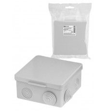 Распаячная коробка ОП для прямого монтажа 100х100х55 мм, крышка, IP54, 8 вх. инд. штрихкод  SQ1401-7513  TDM