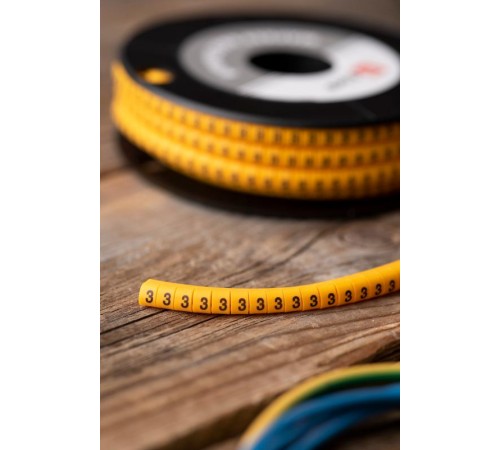 Маркер-кабельный 2,5кв.мм "3" (1000шт.) (ЕС-1) EKF PROxima  plc-KM-2.5-3  EKF