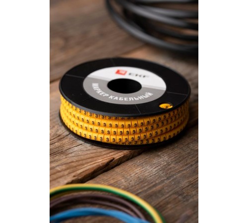 Маркер-кабельный 2,5кв.мм "3" (1000шт.) (ЕС-1) EKF PROxima  plc-KM-2.5-3  EKF