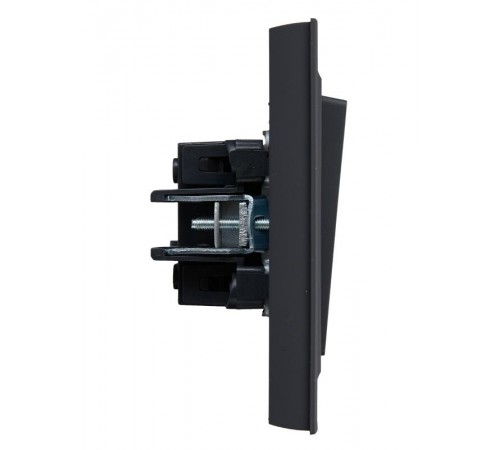 BRITE Выключатель 2-клавишный 10А в сборе ВСР10-2-0-БрГ графит  BR-V20-0-10-K53-F  IEK