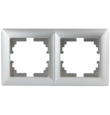 4-502-03 Intro Рамка на 2 поста, СУ, Solo, алюминий  Б0043412  Intro