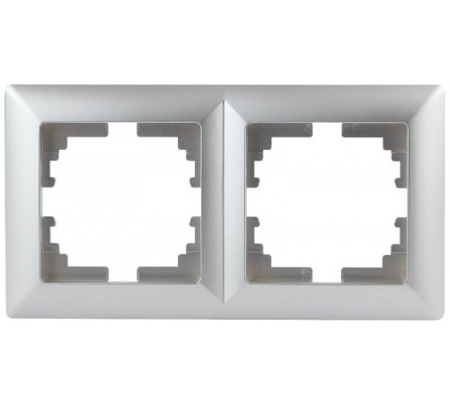 4-502-03 Intro Рамка на 2 поста, СУ, Solo, алюминий  Б0043412  Intro
