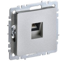 BRITE Розетка компьютерная RJ45 кат.5E РК10-БрА алюминий  BR-K10-1-K47  IEK