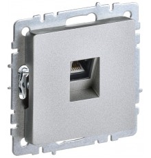 BRITE Розетка компьютерная RJ45 кат.5E РК10-БрА алюминий  BR-K10-1-K47  IEK