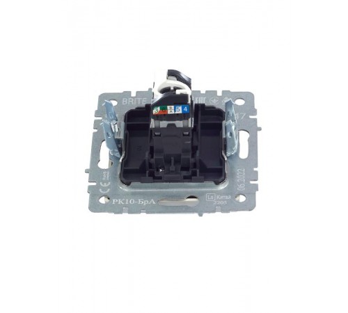 BRITE Розетка компьютерная RJ45 кат.5E РК10-БрА алюминий  BR-K10-1-K47  IEK