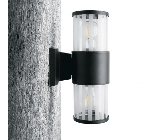 Светодиодный светильник аритектурный 230V E27, DH0902, черный (на стену)  11653  FERON